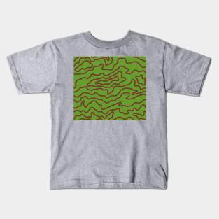 Drip Pattern - Mystery Green Kids T-Shirt